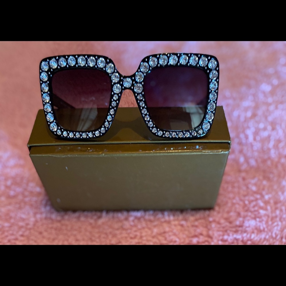 Oversized rhinestone sunglasses